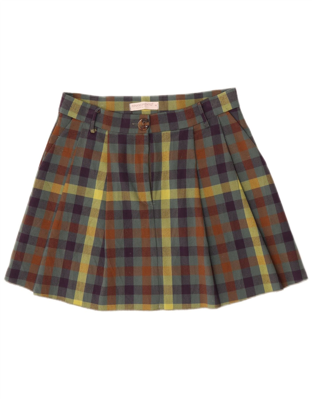 Rinascimento Mini Jupe Plissée Medium W30 Vichy Multicolore Femme