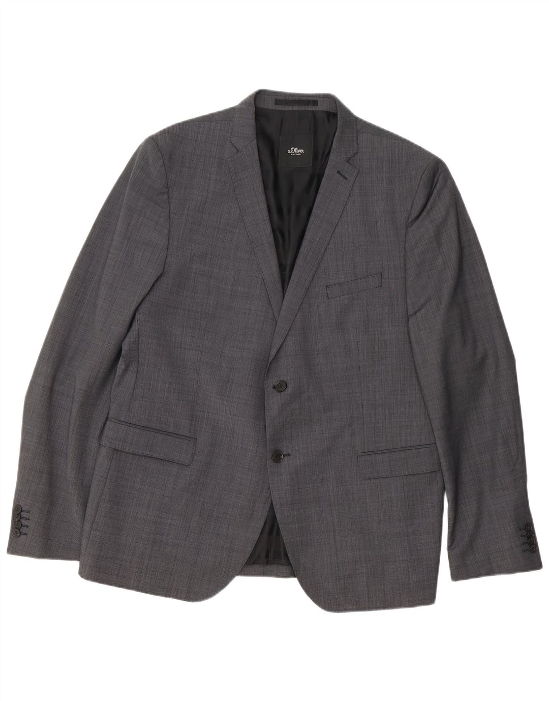 S.Oliver Costume 2 pièces pour hommes UK 46 3XL W38 L32 Gris Polyester