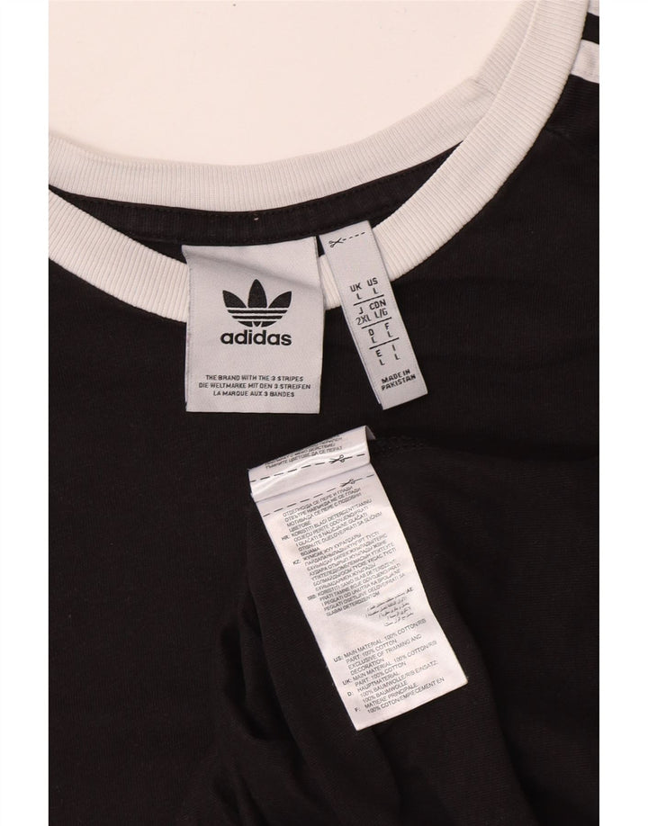 ADIDAS T-Shirt Homme Haut Large Noir Coton