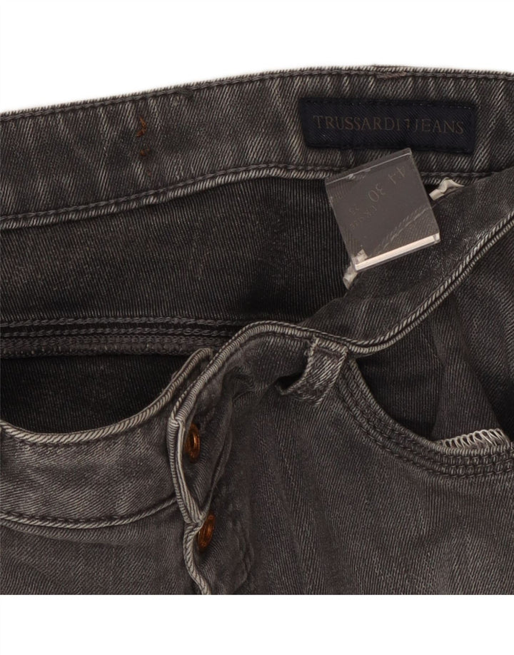 TRUSSARDI Jean Slim W28 L28 Gris Coton Femme