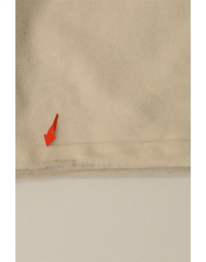 ADIDAS Pull polaire surdimensionné à col zippé pour femme UK 10 Petit Beige