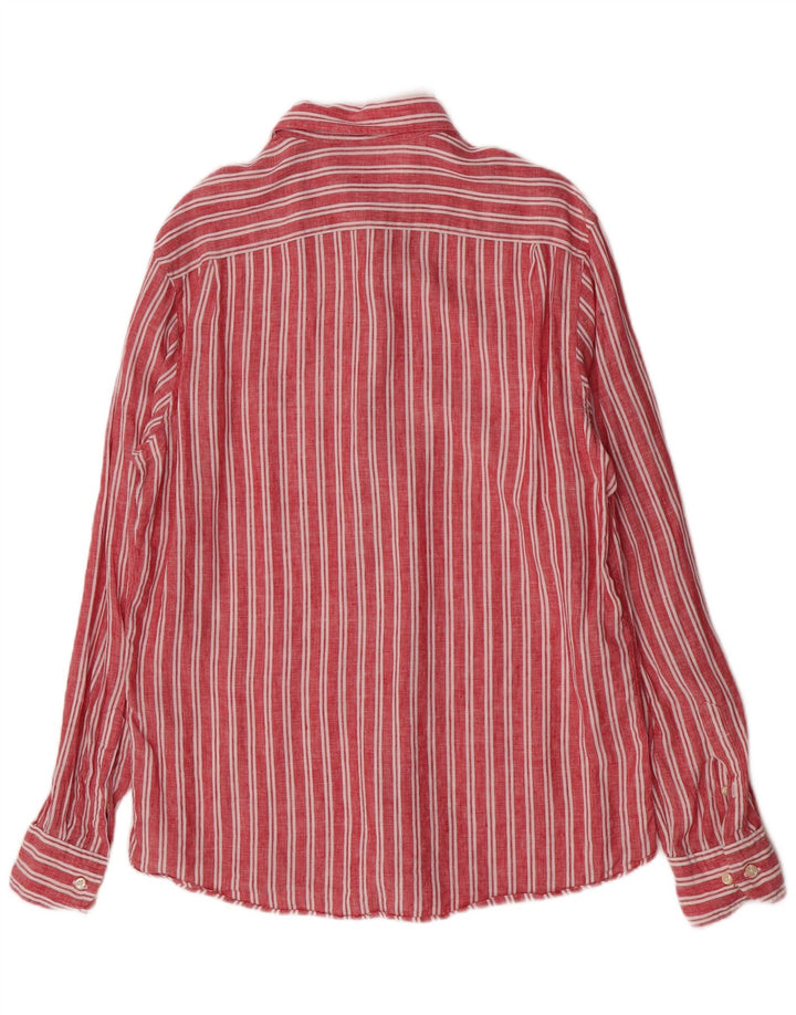 Massimo Dutti Chemise Homme Large Rouge Rayé