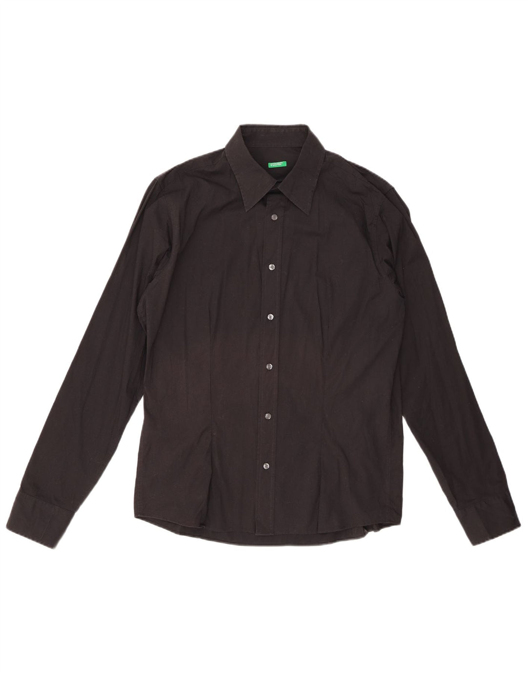 BENETTON Chemise Homme XL Noir Coton
