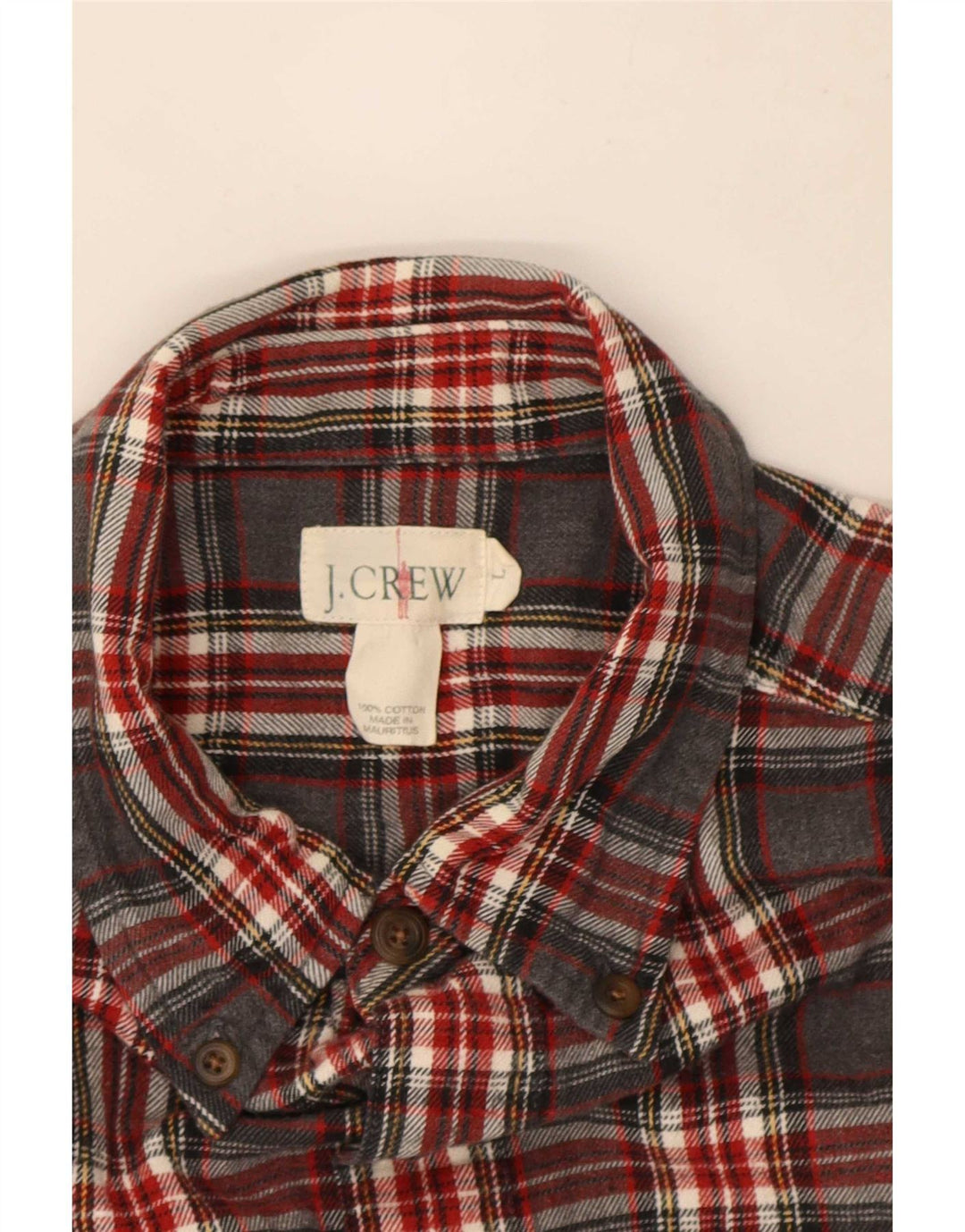 J. Crew Chemise en flanelle pour homme en coton à carreaux gris