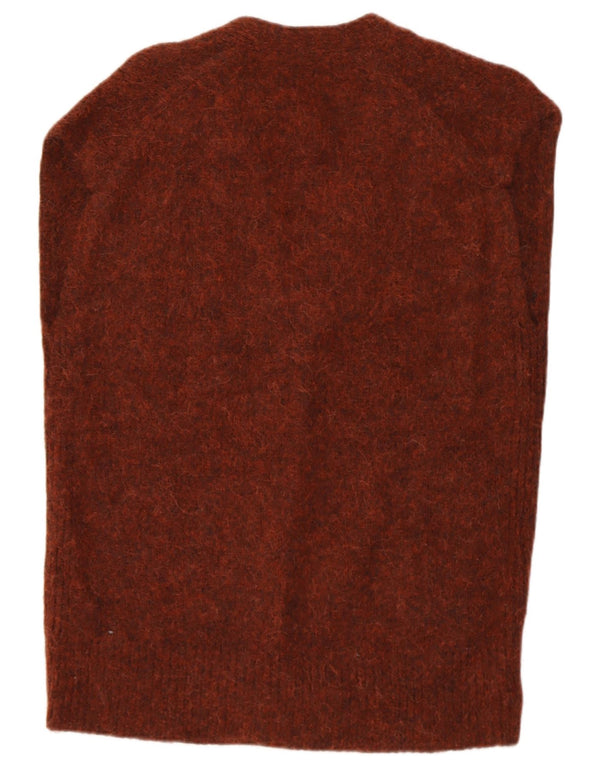 Cos Cardigan sans manches pour femme UK 6 XS en laine d'alpaga mouchetée marron