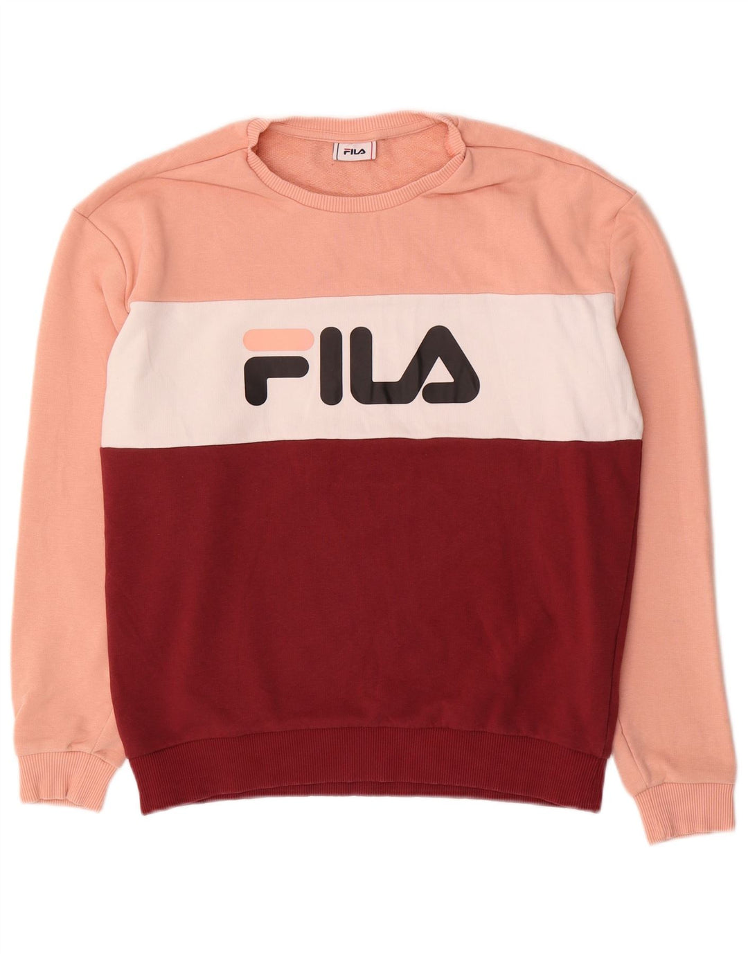 FILA Sweat-shirt pour femme UK 16 Large Multicolore Colourblock