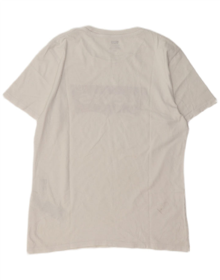 LEVI'S T-Shirt Graphique Homme Petit Blanc Coton