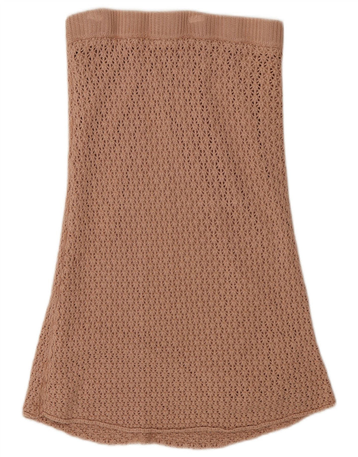Zara Femme Jupe Trapèze Au Crochet Petit W26 Beige Polyester