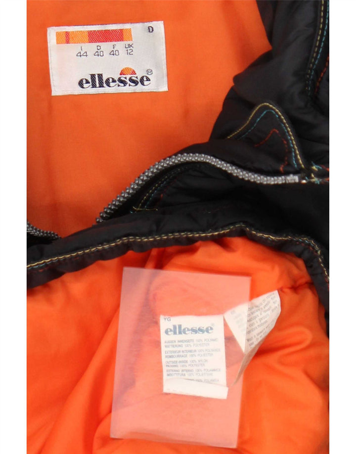 Ellesse Veste de ski à capuche pour femme UK 12 Gris moyen Polyamide