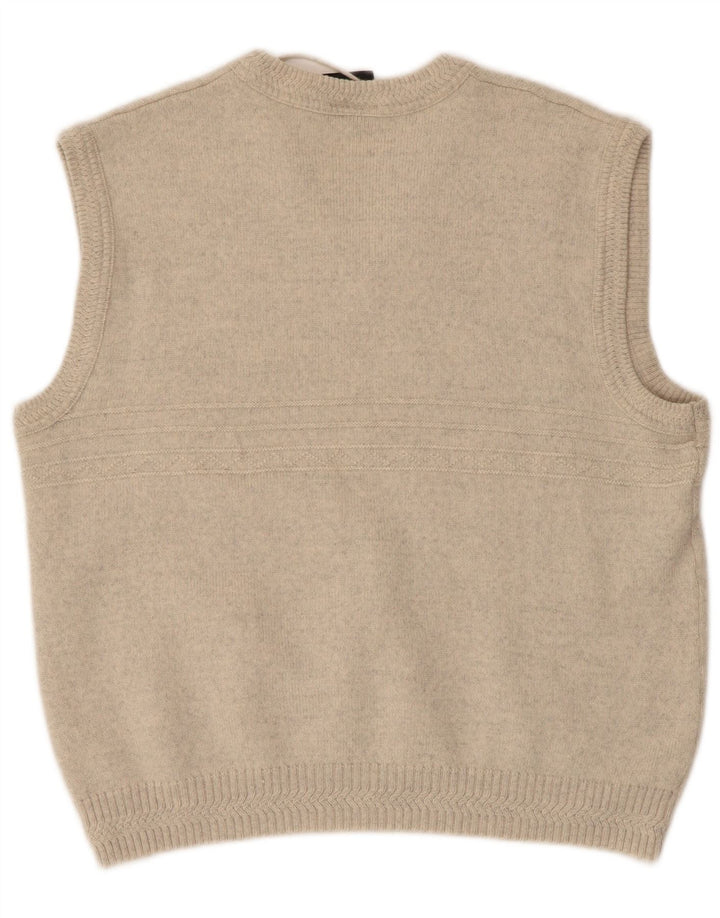 WESTBURY Débardeur Homme IT 48/50 Laine Mouchetée Beige Moyen