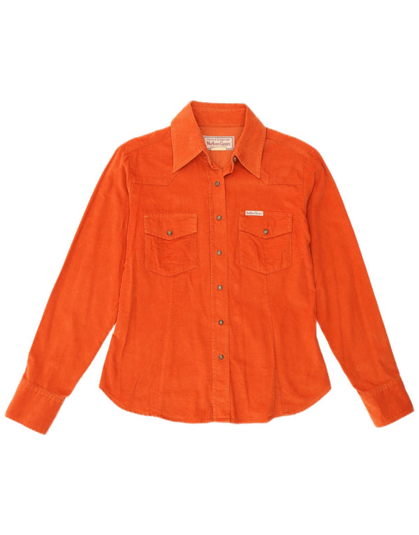 Marlboro Classics Chemise à manches longues pour femme UK 10 Small Orange Classic