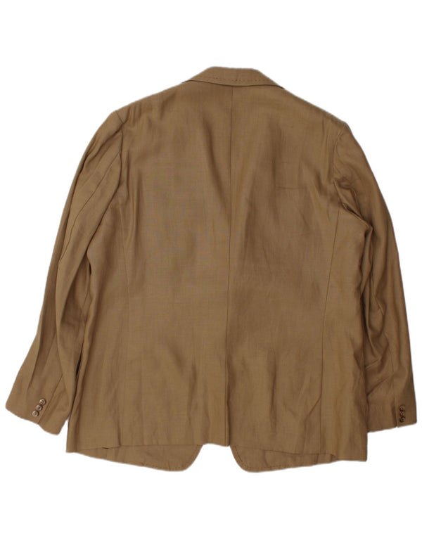 vintage Homme 3 Bouton Blazer Veste UK 38 Beige Moyen