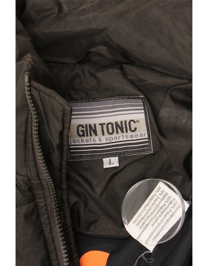Gin Tonic Veste rembourrée pour homme UK 40 Large Noir Polyamide