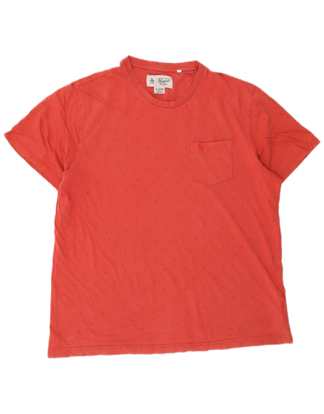Penguin T-Shirt Homme Top XL Rouge Pois Coton