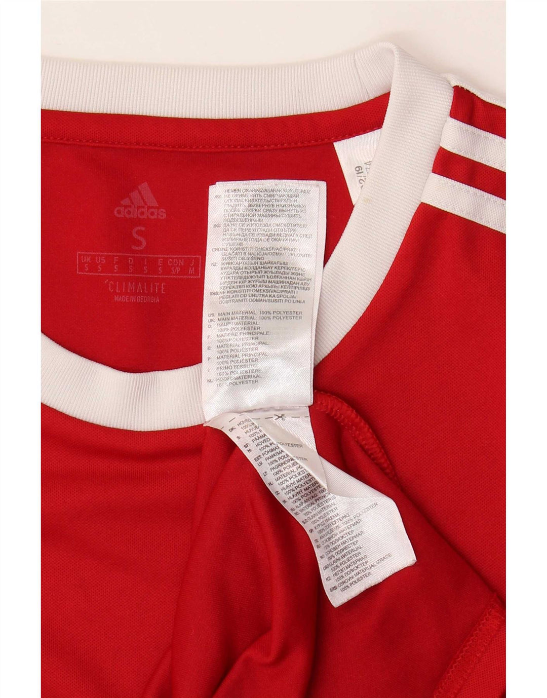 Adidas Hommes Climalite T-Shirt Haut Petit Rouge Polyester