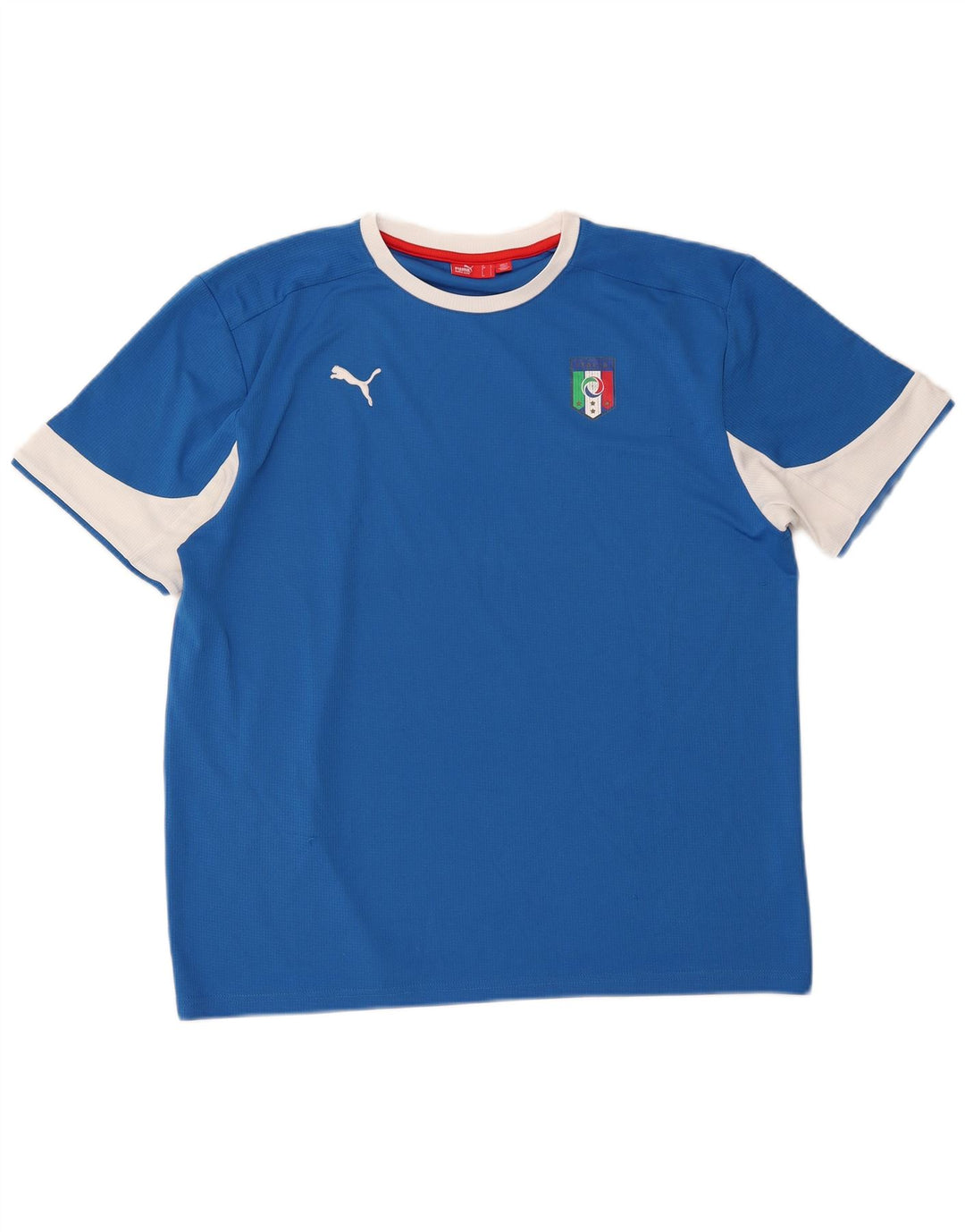 Puma T-Shirt Italia Graphic Homme Bleu Colorblock Large