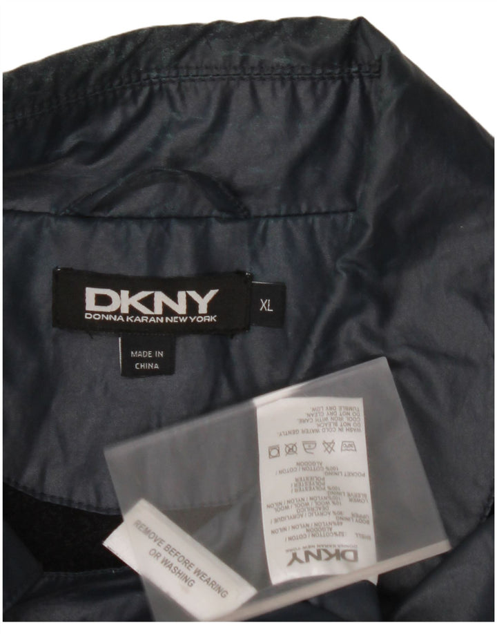 DKNY Veste de Pluie Homme UK 42 XL Bleu Marine Coton