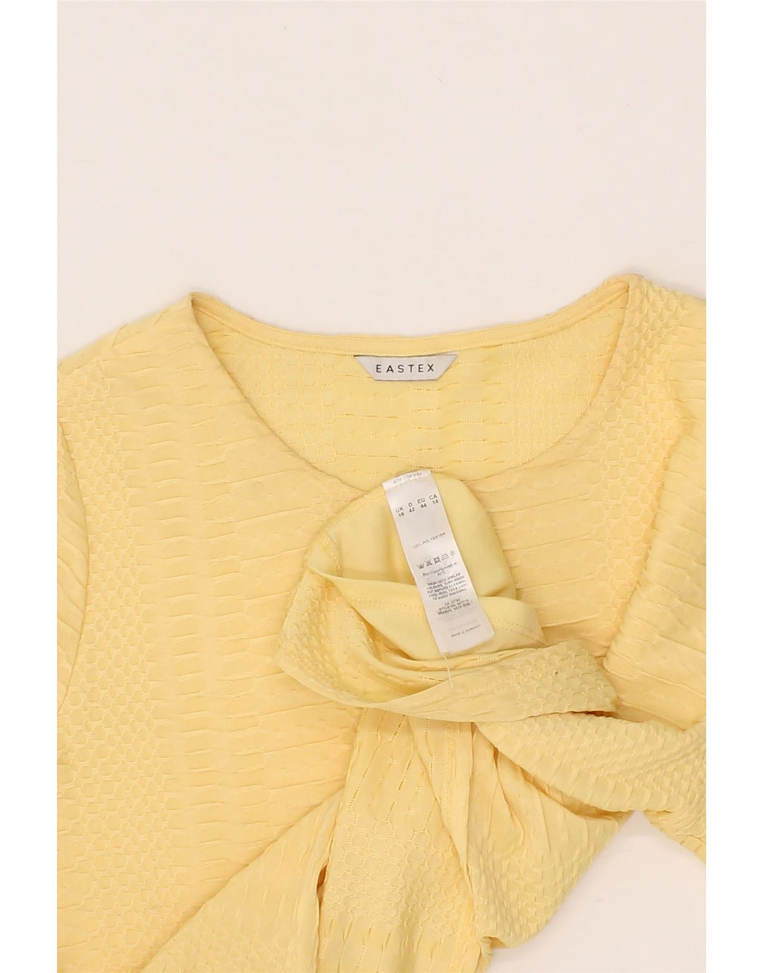 EASTEX Womens Blouse Top UK 16 Large Yellow Polyester Vintage Eastex and Second-Hand Eastex from Messina Hembry 