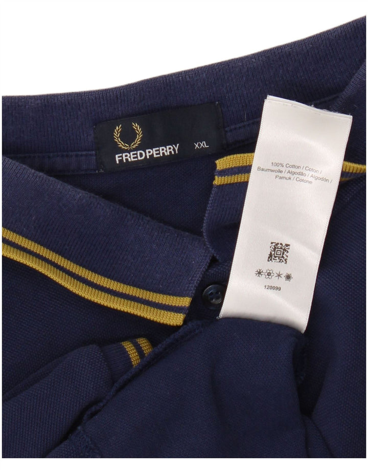 Fred Perry Polo Homme 2XL Bleu Marine Coton