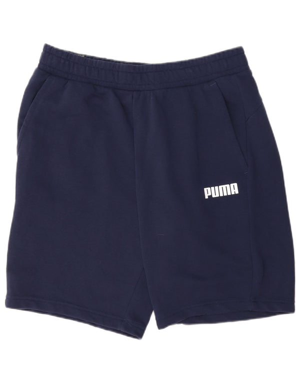 Puma Short de sport pour homme en coton bleu marine Taille L
