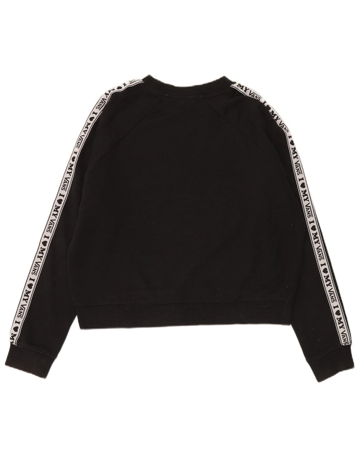 Vans Sweat-shirt surdimensionné graphique pour femme UK 10 Petit coton noir