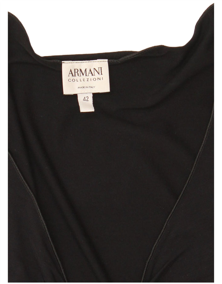 ARMANI COLLEZIONI Femme Blouse Top IT 42 Moyen Noir