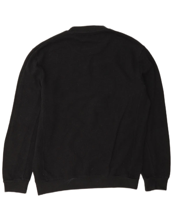 Zara Mens Sweatshirt Jumper Large Noir Coton