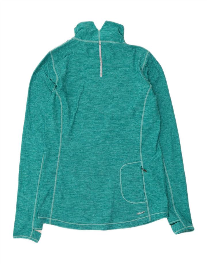 New Balance Haut de survêtement à col zippé pour femme UK 12 Vert moyen