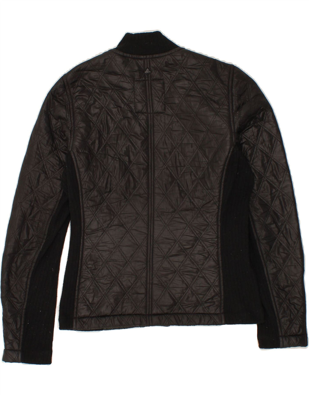PRANA Womens Quilted Jacket UK 10 Small Black Polyester Vintage Prana and Second-Hand Prana from Messina Hembry 