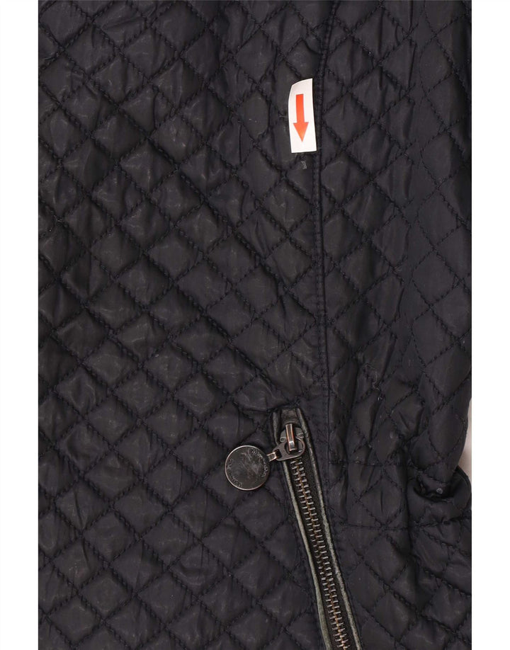 Massimo Dutti Gilet matelassé pour femme UK 18 XL Noir Polyester