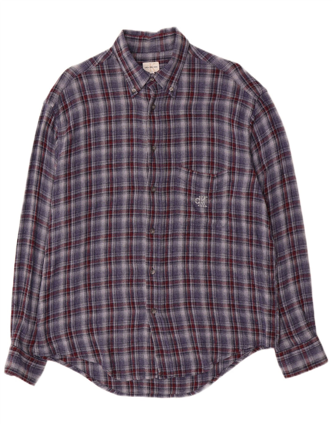 Calvin Klein Jeans Chemise en flanelle pour homme à carreaux bleus