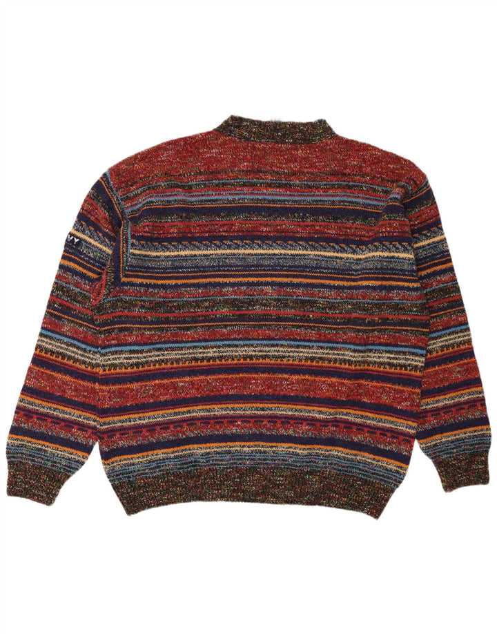 Silvy Pull col rond homme IT 56 2XL laine rayée multicolore