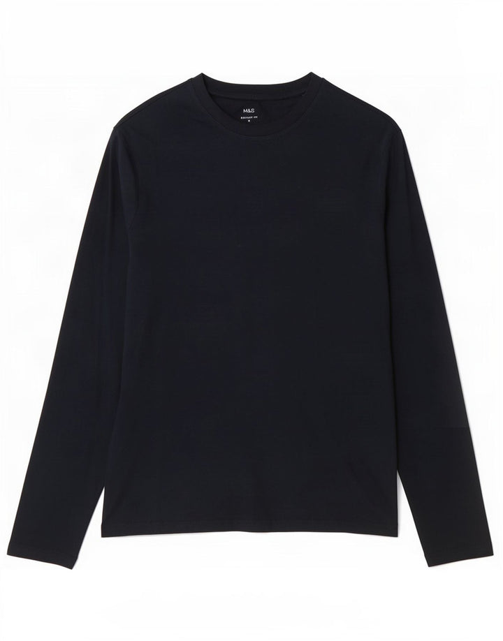 Marks & Spencer Haut coupe classique à manches longues pour homme en coton bleu marine