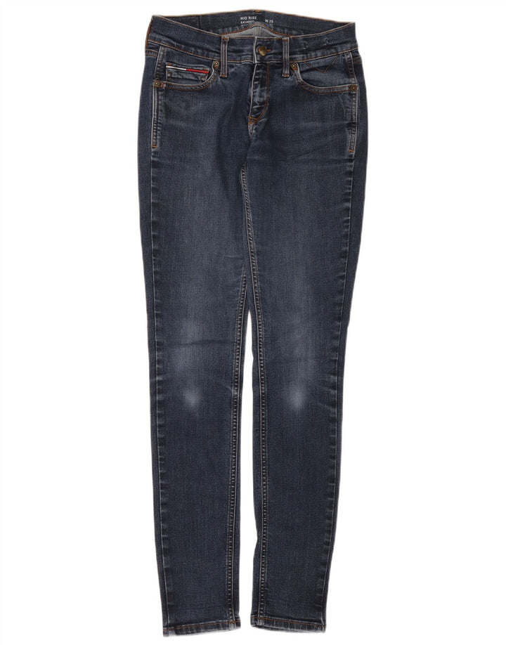 TOMMY HILFIGER Jean Skinny Taille Mi-Haute Femme W29 L32 Bleu Coton