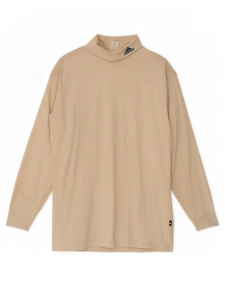 Adidas Haut à manches longues pour homme UK 38/40 Coton beige moyen