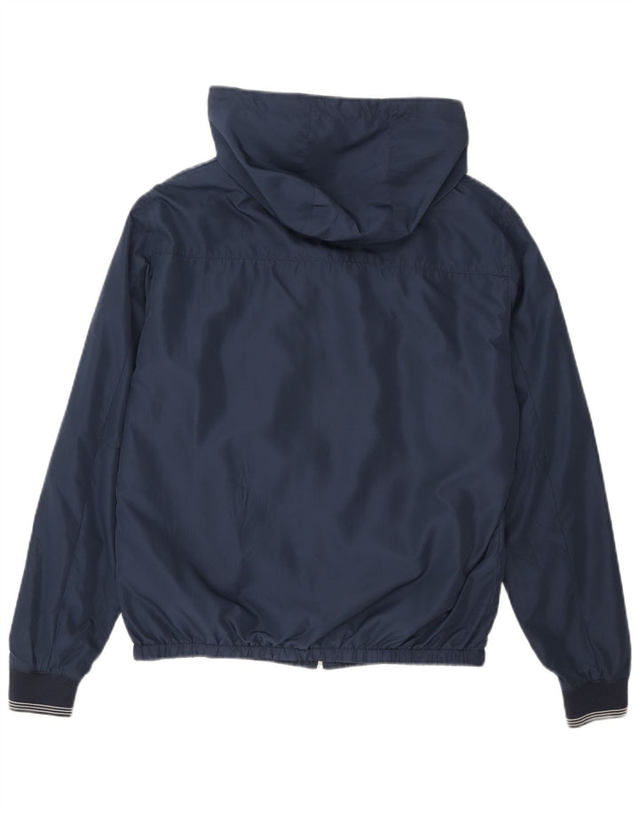 Zara Veste bomber à capuche pour homme UK 38 Bleu marine moyen Polyester