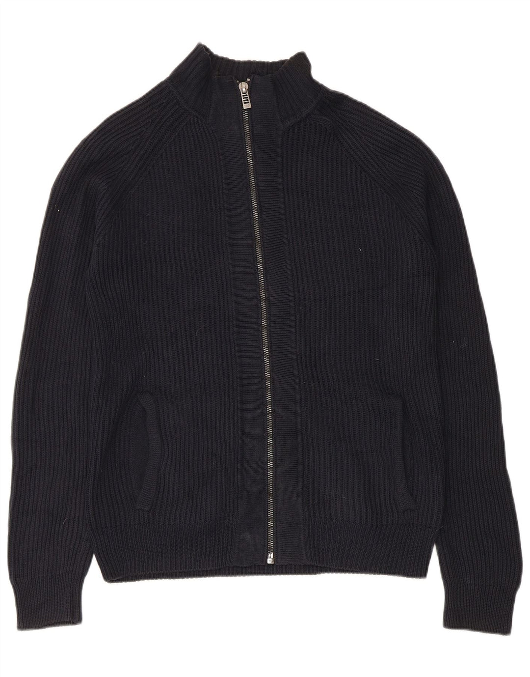 Calvin Klein Cardigan entièrement zippé pour homme en coton bleu marine moyen