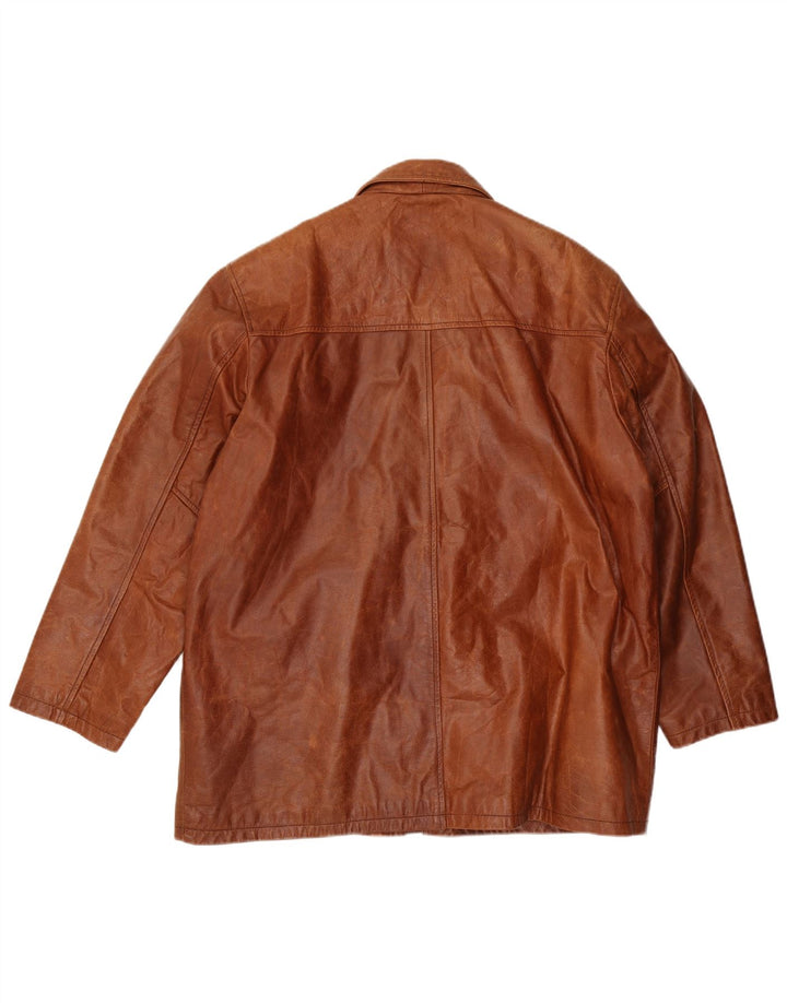 UNION RIVER Veste en cuir pour homme UK 42 XL Cuir marron