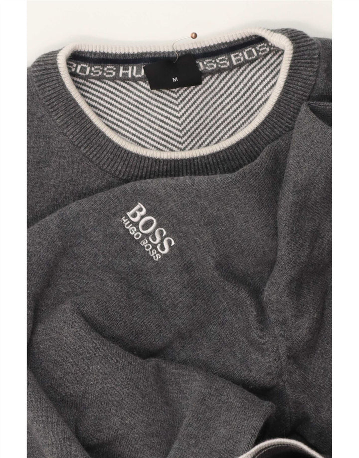 Hugo Boss Pull à col rond homme gris moyen