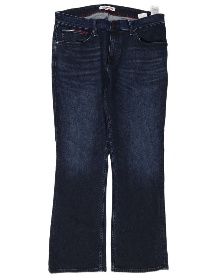 TOMMY HILFIGER Jean Bootcut Homme W34 L30 Bleu Coton