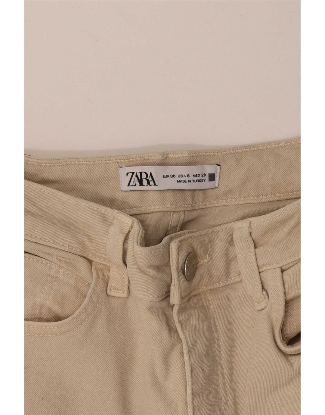 Zara Jean droit femme EU 38 Small W28 L31 Beige