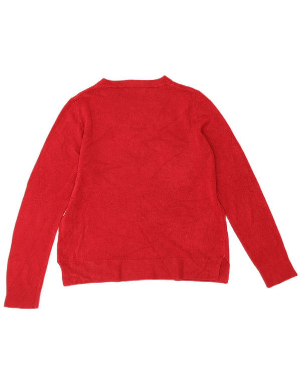 Marks & Spencer Pull col bateau pour femme UK 14 Acrylique rouge moyen