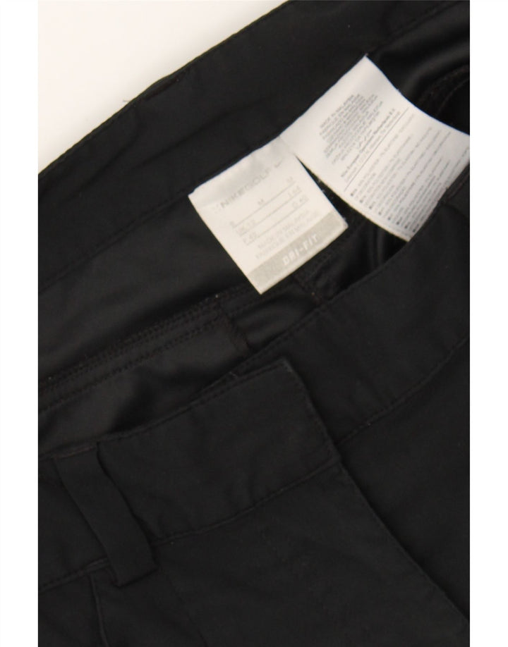 NIKE Womens Straight Casual Trousers UK 12 Medium W32 L31 Black Polyester Vintage Nike and Second-Hand Nike from Messina Hembry 