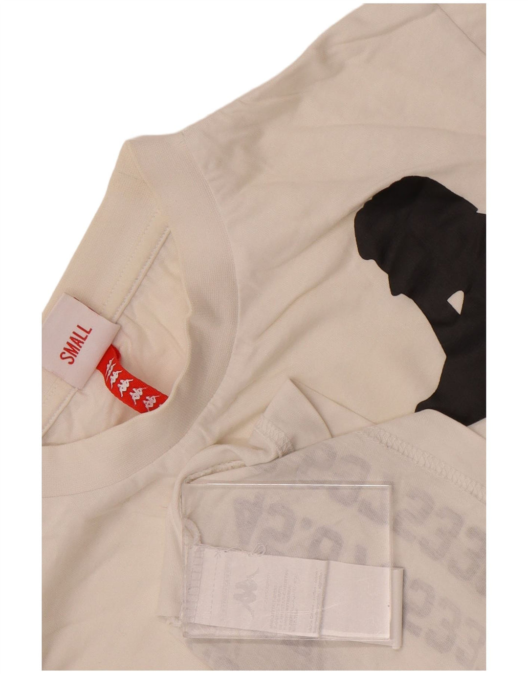Kappa T-Shirt Graphique Homme Petit Blanc Coton
