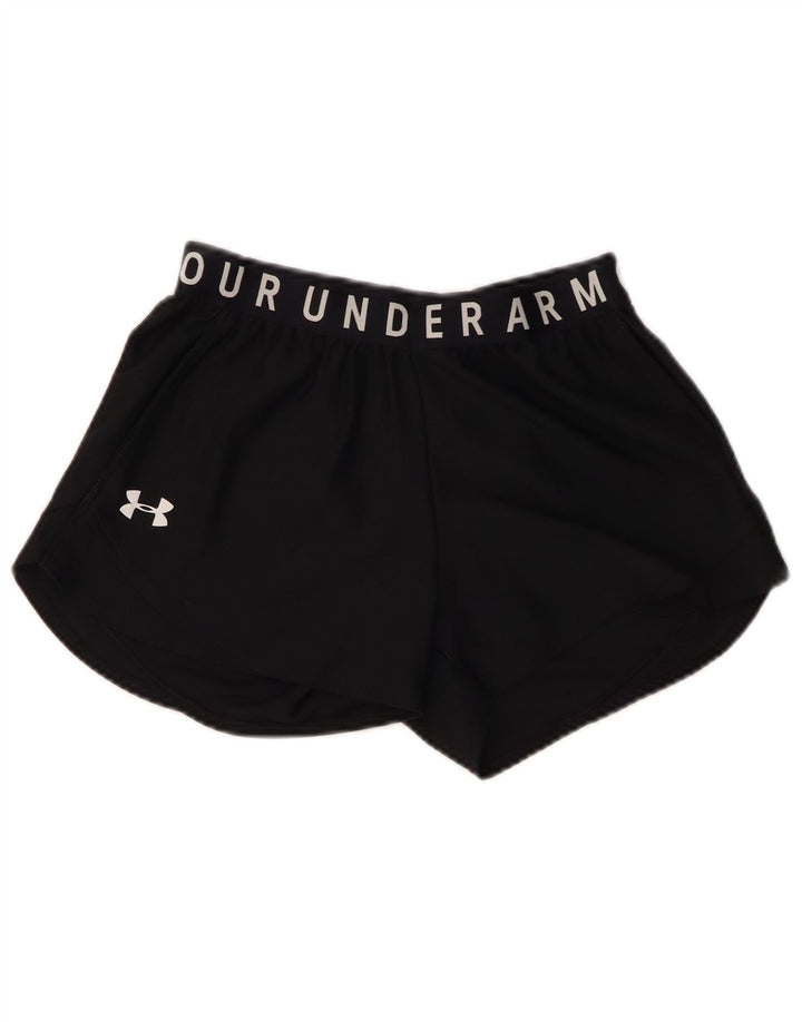 UNDER ARMOUR Short de sport graphique pour femme UK 4 XS Noir Polyester