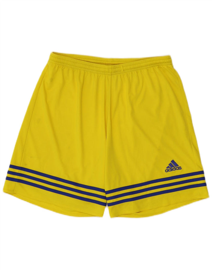 Adidas Short de sport Climalite pour homme, grand jaune, polyester