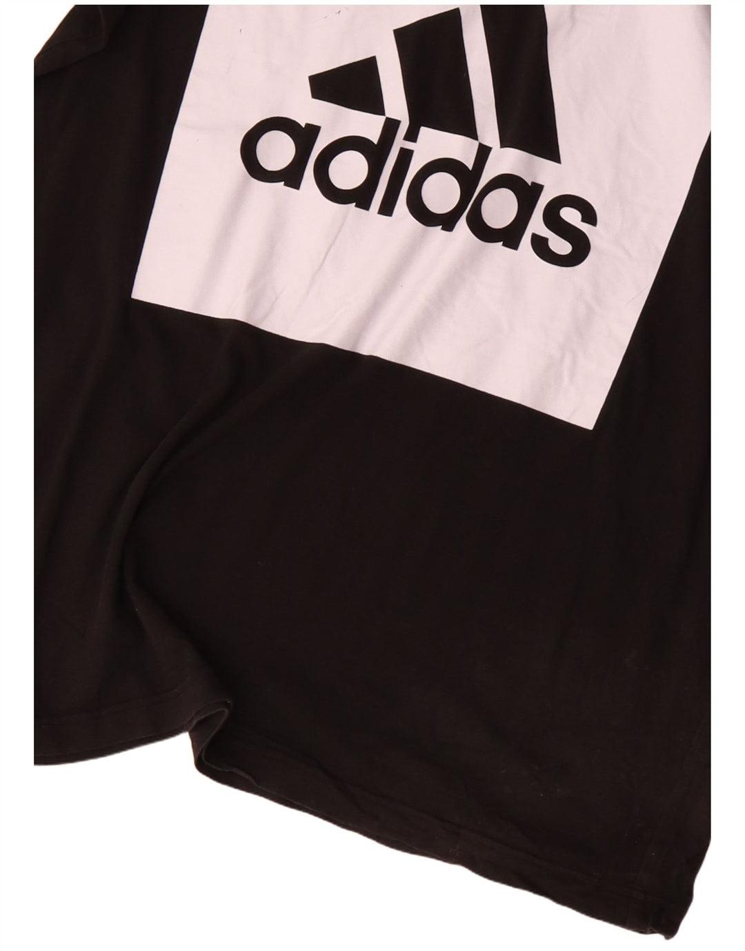 ADIDAS T-shirt graphique pour hommes, grand, en coton color block noir