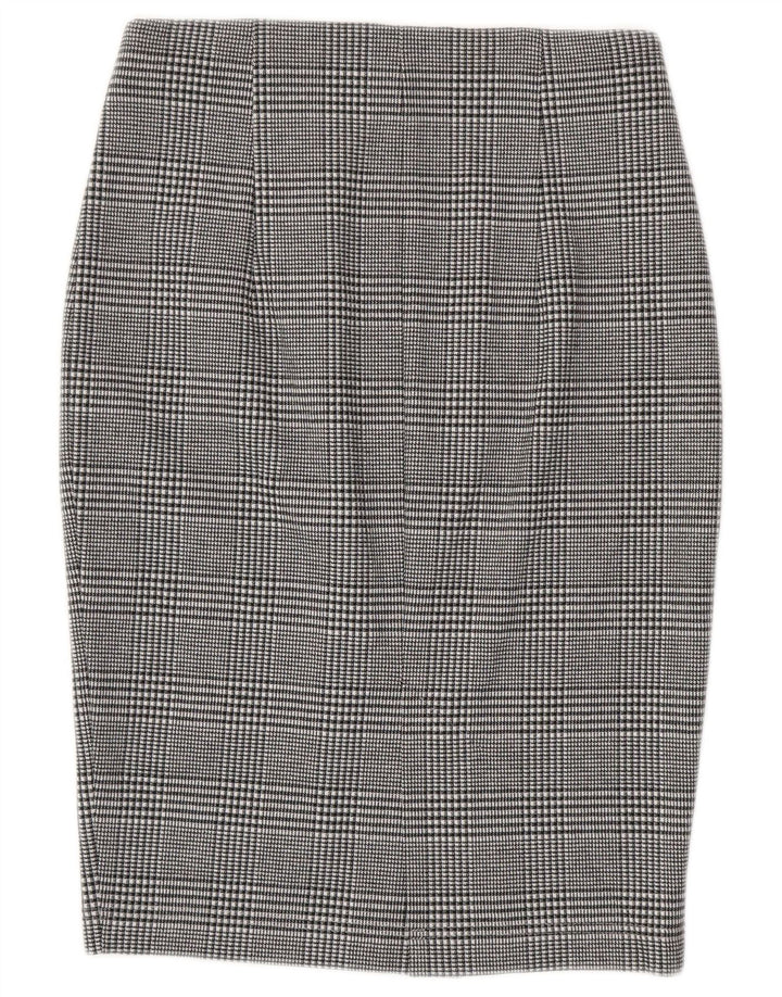 Marks & Spencer Jupe crayon pour femme UK 8 Small W28 Gris à carreaux Polyester