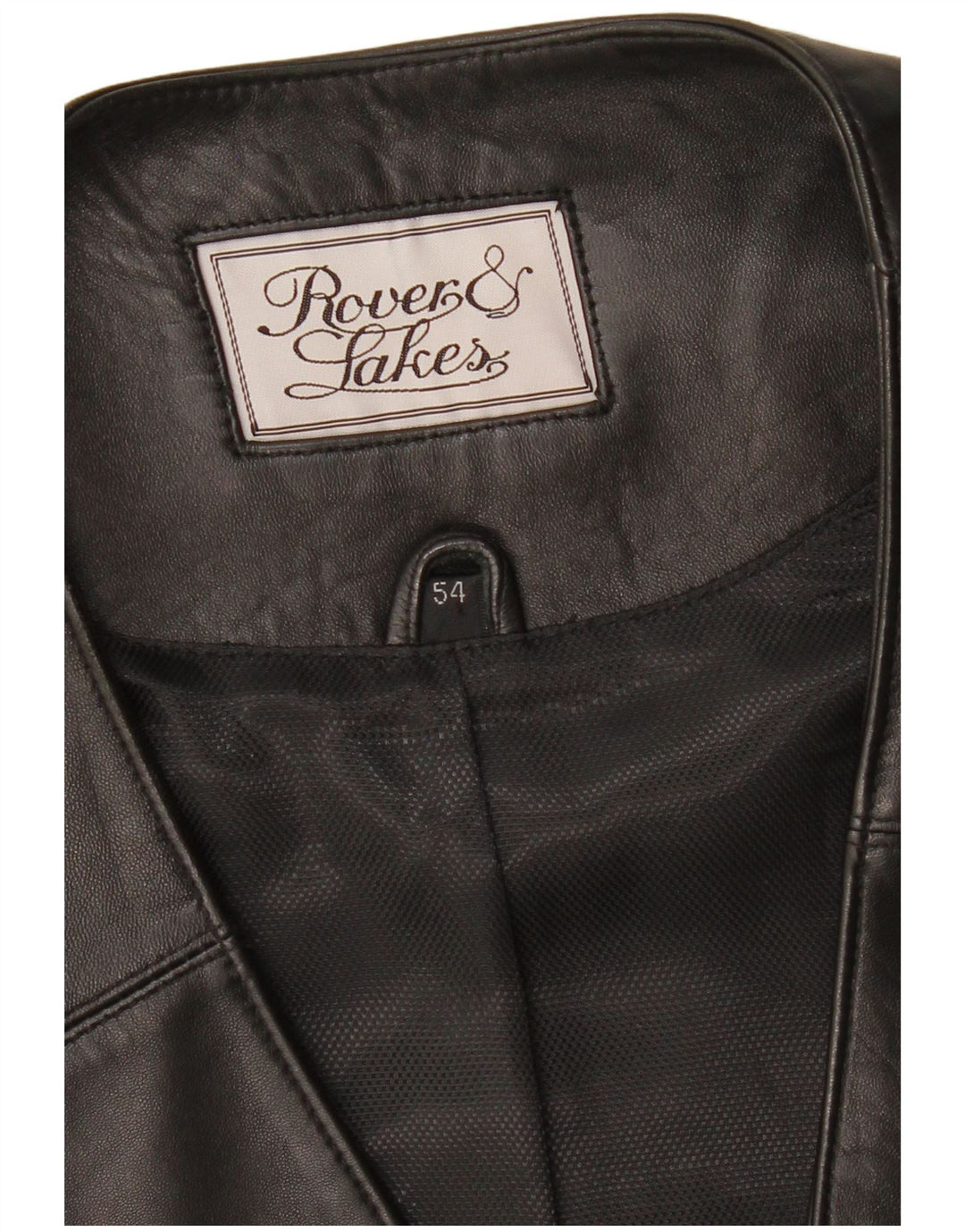 ROVER&LAKES Gilet en cuir pour homme IT 54 XL Cuir noir