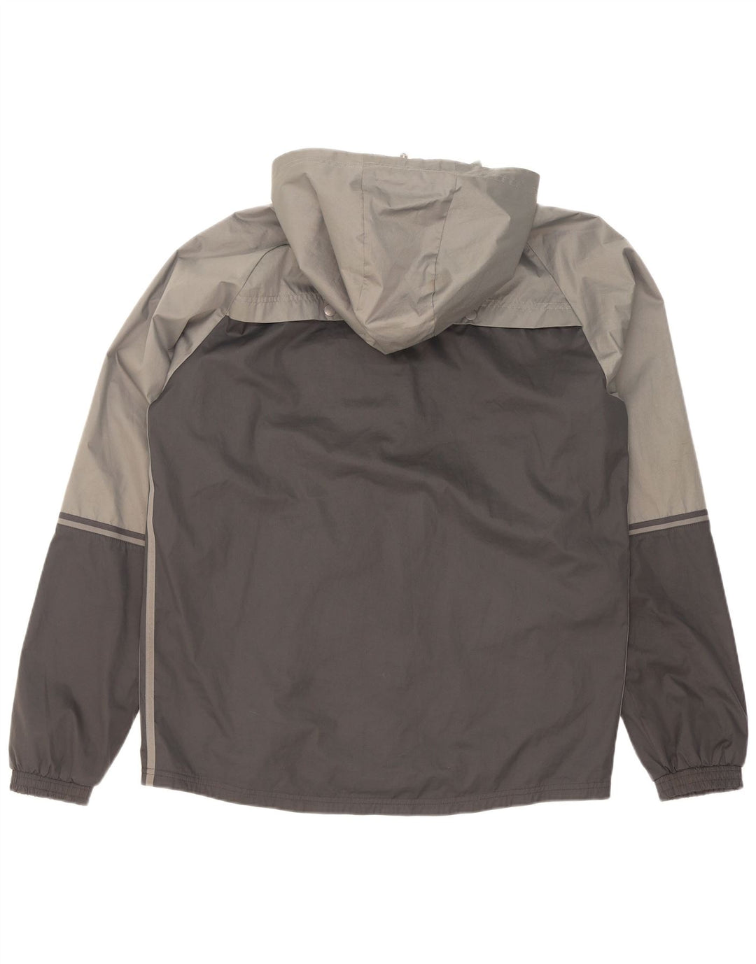 Adidas Veste de pluie à capuche pour homme UK 38 Gris moyen Polyester colour block